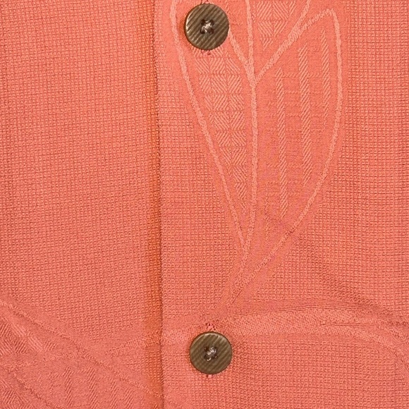Tommy Bahama Soft Coral Bird of Paradise Silk Button Down Shirt Men’s Large - Picture 6 of 8